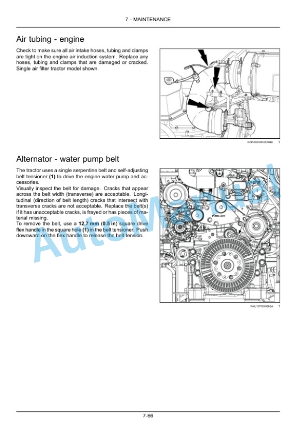 New Holland T9.450, T9.505, T9.560, T9.615, T9.670 Tier 2 Tractor Operation and Maintenance Manual 47710965-5