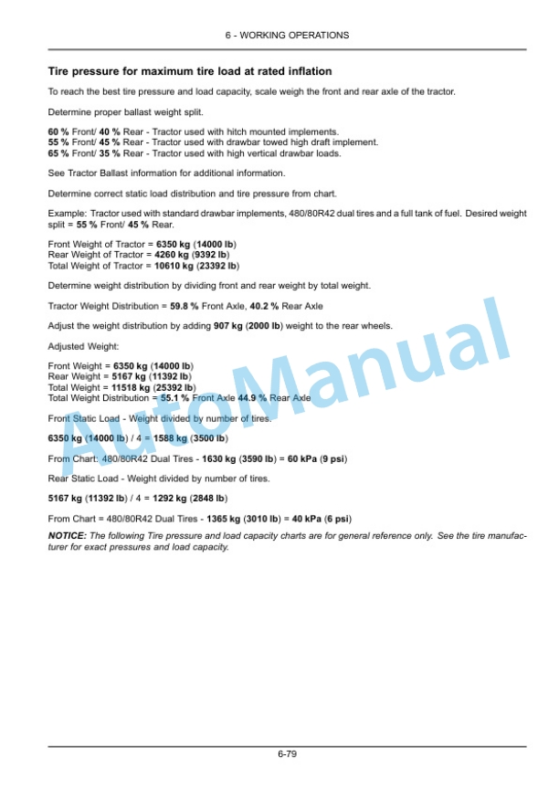 New Holland T9.450, T9.505, T9.560, T9.615, T9.670 Tier 2 Tractor Operation and Maintenance Manual 47982426-4
