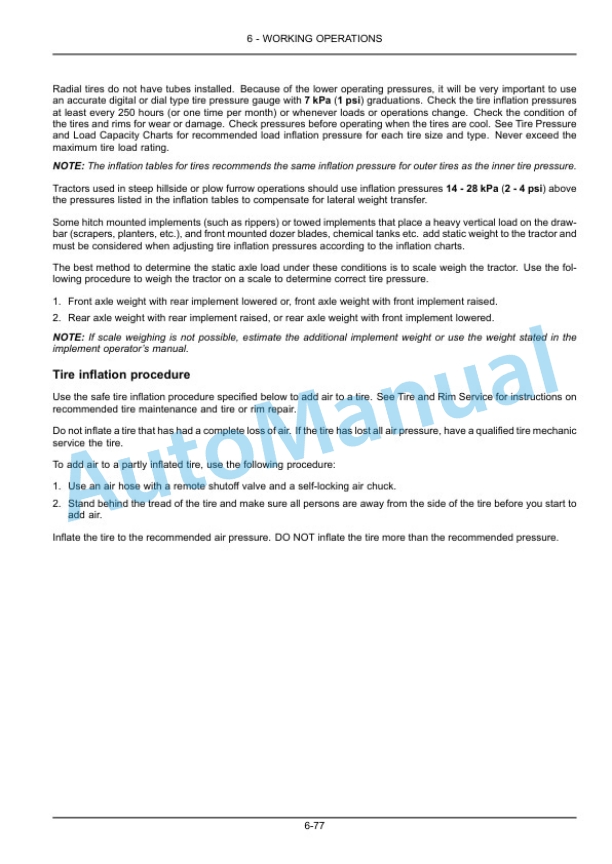 New Holland T9.450, T9.505, T9.560, T9.615, T9.670 Tier 2 Tractor Operation and Maintenance Manual 84562251-4