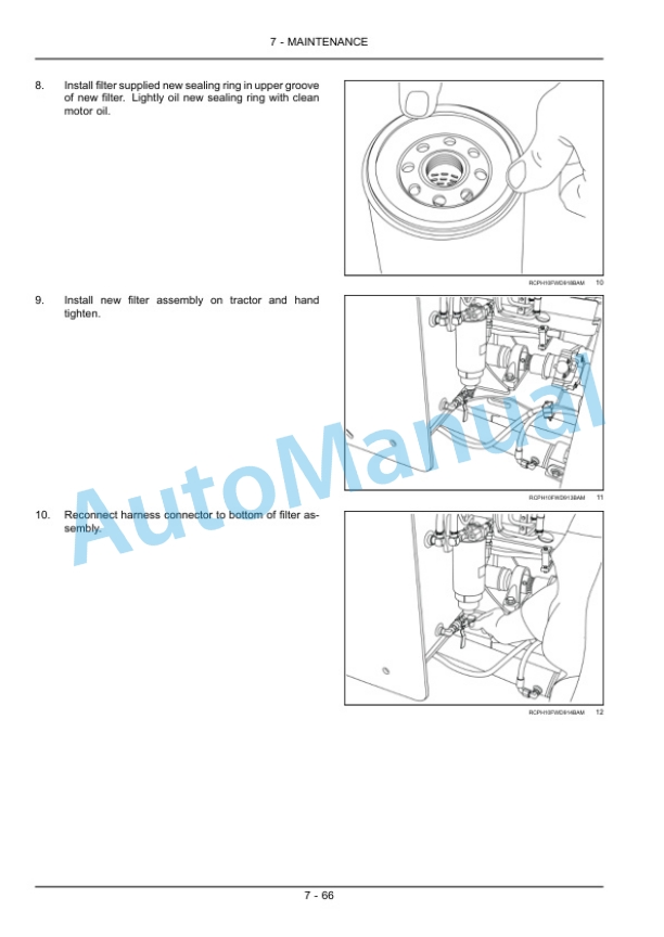 New Holland T9.450, T9.505, T9.560, T9.615, T9.670 Tier 2 Tractor Operation and Maintenance Manual 84594659-5