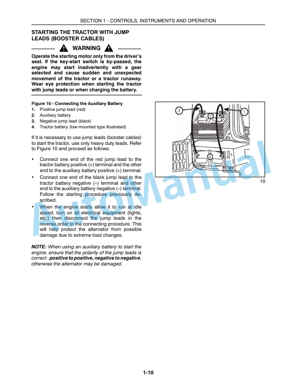 New Holland TB100, TB110, TB120 Tractor Operation and Maintenance Manual 87039953-2