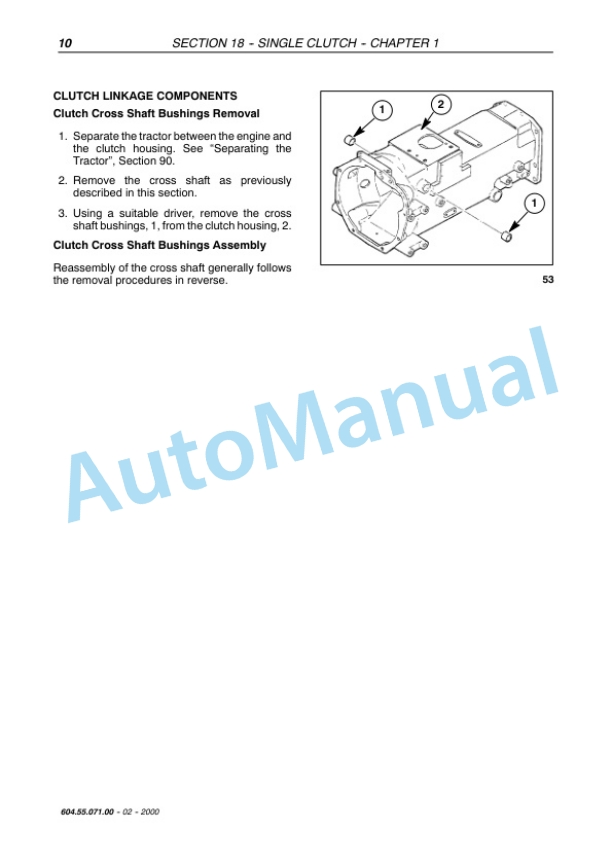 New Holland TC Series Tractor Repair Manual 6045507100-2