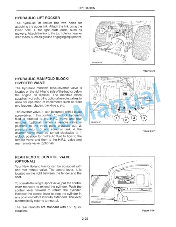 New Holland TC18 Operation and Maintenance Manual 86597081-3