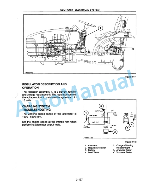 New Holland TC18, TC21, TC21D Repair Manual 86590940-5