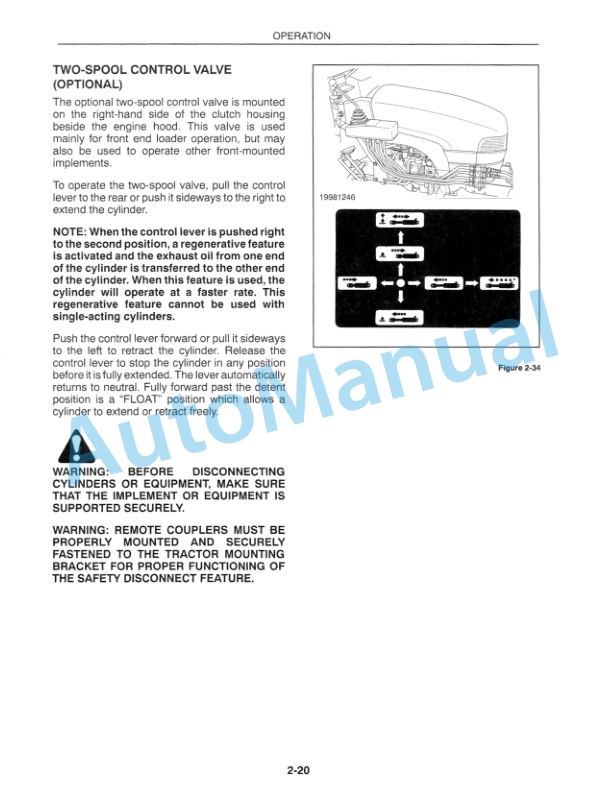 New Holland TC21 Operation and Maintenance Manual 86597082-3