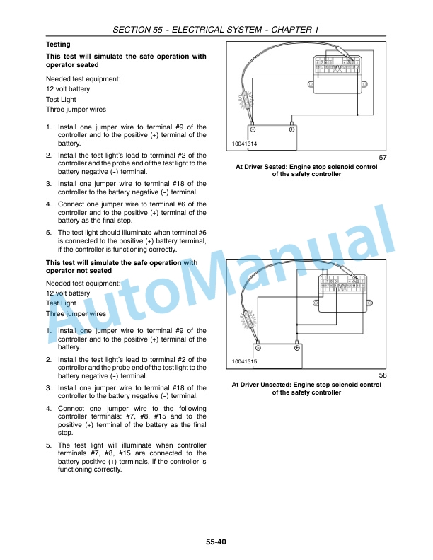 New Holland TC21DA, TC24DA Tractor Repair Manual 87053139-2
