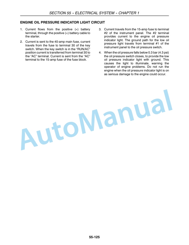 New Holland TC21DA, TC24DA Tractor Repair Manual 87053139-4