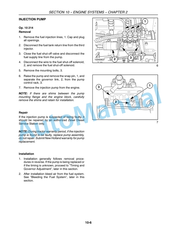 Alternative view of New Holland TC21DA, TC24DA Tractor Repair Manual 87053140