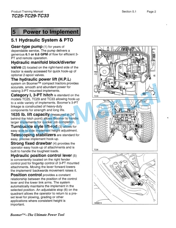 New Holland TC25, TC29, TC33 Feature and Source II Compairison Product Manual 86591816-3
