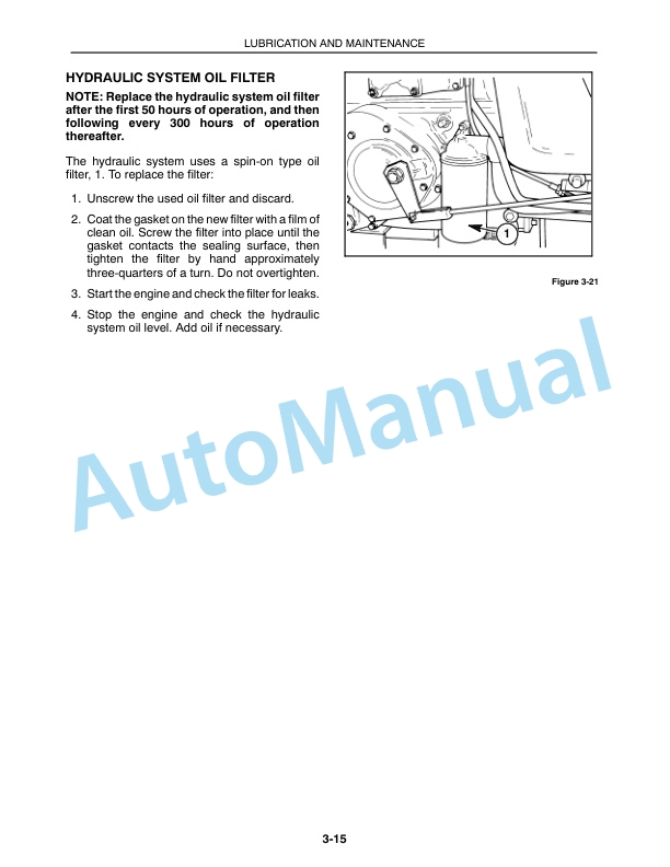 New Holland TC25, TC29, TC33 Operation and Maintenance Manual 86588004-4