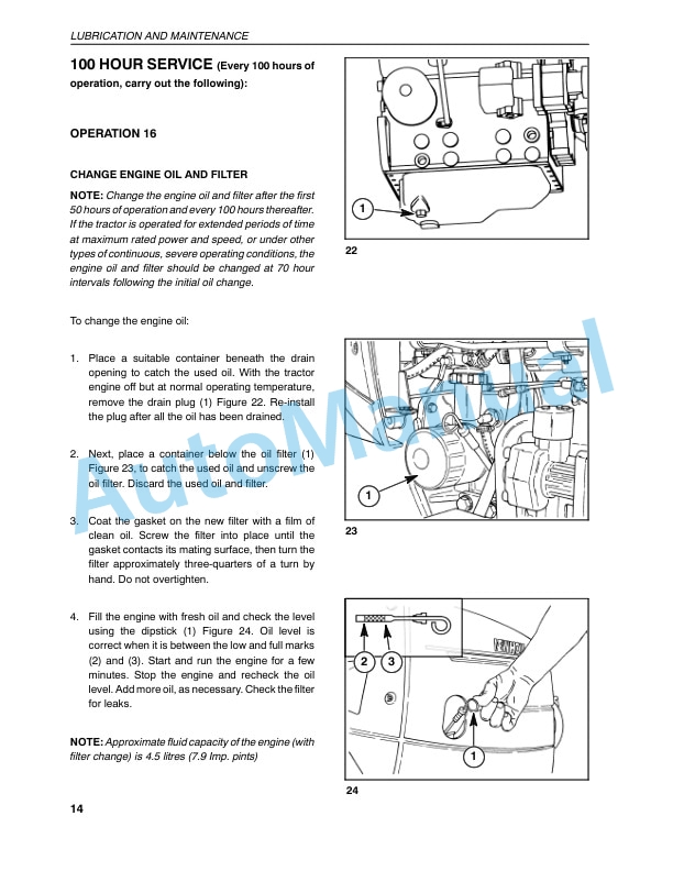 New Holland TC27D Compact Tractor Operation and Maintenance Manual 86607048-4