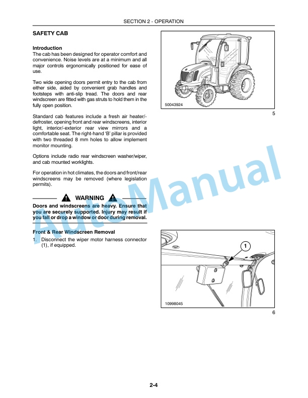 New Holland TC27DA Compact Tractor Operation and Maintenance Manual 87304222-2