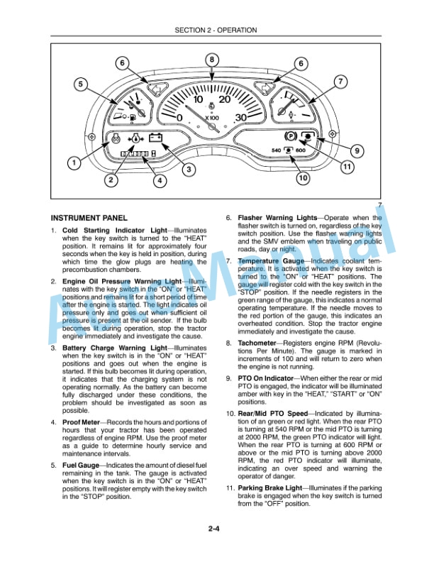 New Holland TC29D, TC33D Operation and Maintenance Manual 86978994-2