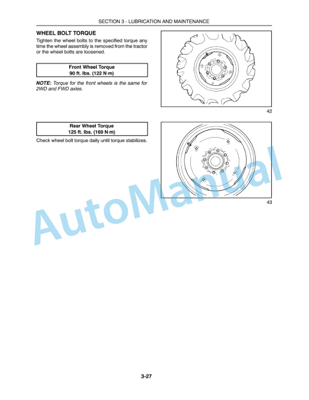 New Holland TC29D, TC33D Operation and Maintenance Manual 86978994-4