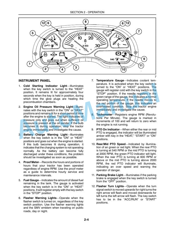 New Holland TC29D, TC33D Operation and Maintenance Manual 87016364-2