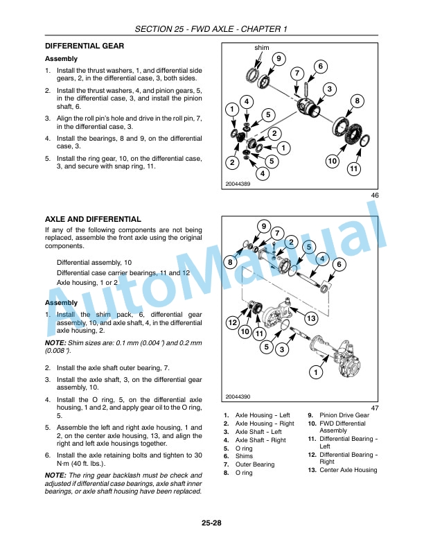 New Holland TC29DA, TC33DA Tractor Repair Manual 87057409-3