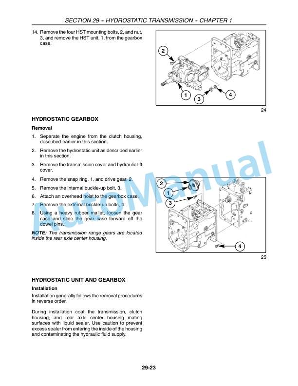 New Holland TC29DA, TC33DA Tractor Repair Manual 87057409-5