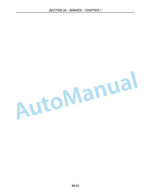 New Holland TC29DA, TC33DA Tractor Repair Manual 87057410-2