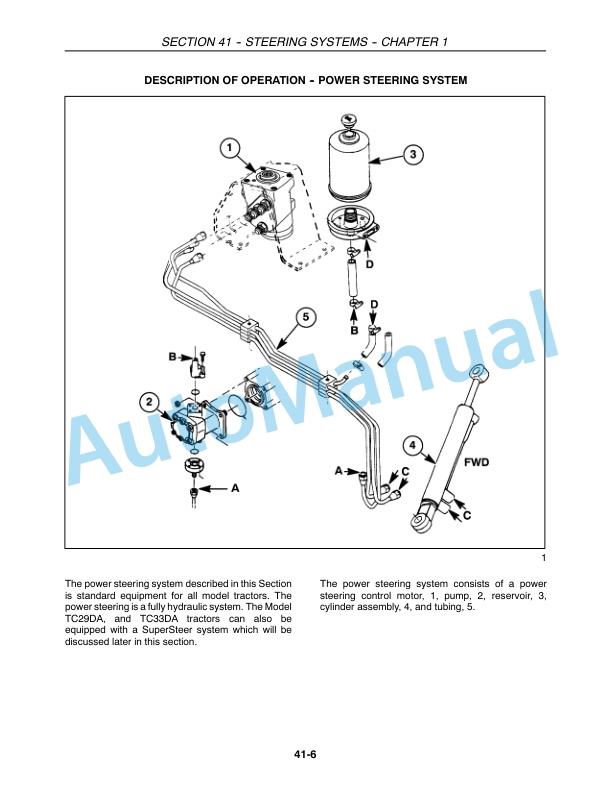 New Holland TC29DA, TC33DA Tractor Repair Manual 87057410-4