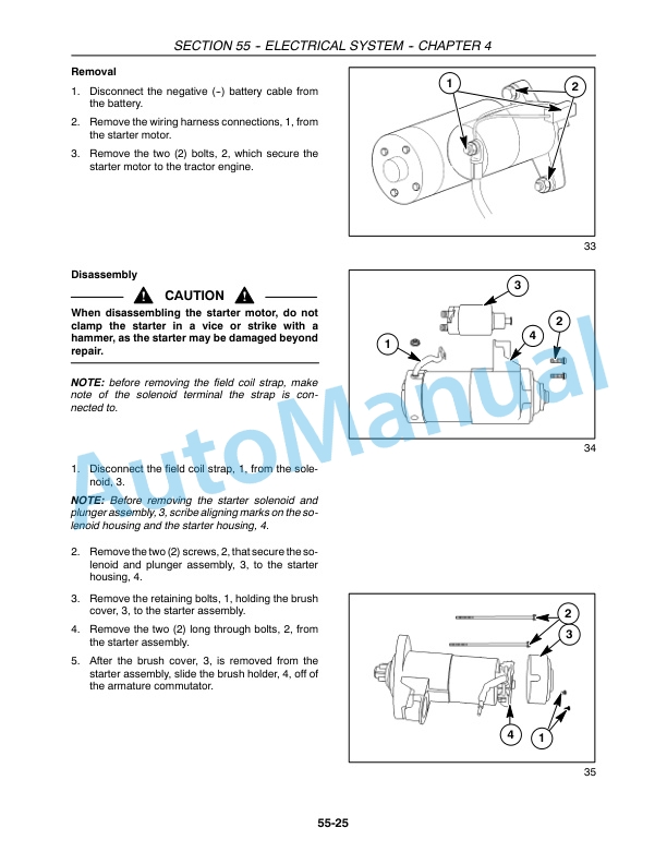 New Holland TC29DA, TC33DA Tractor Repair Manual 87057411-5