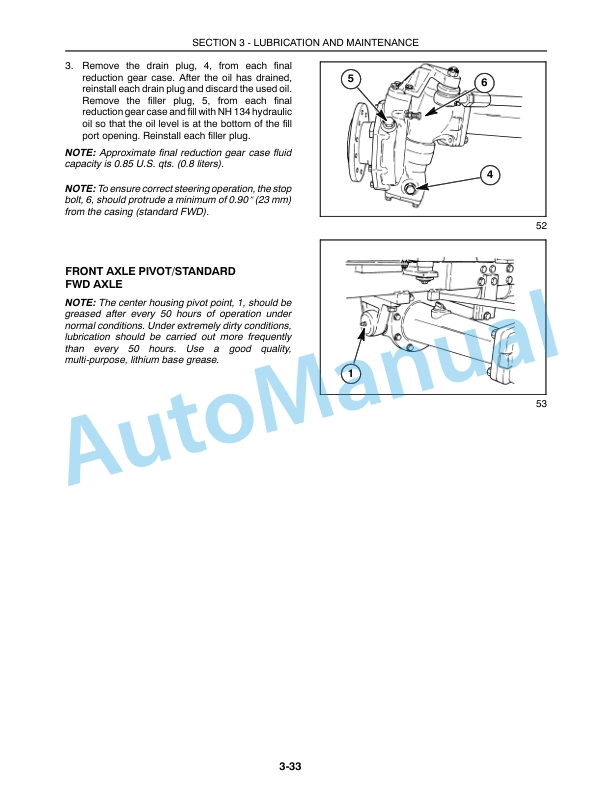 New Holland TC30 Operation and Maintenance Manual 86631783-5
