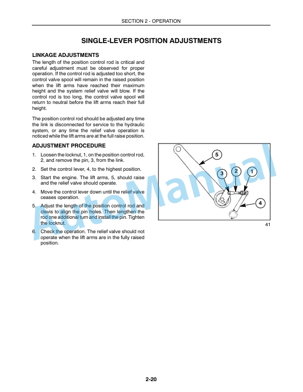 New Holland TC30 Tractor Operation and Maintenance Manual 87301232-3