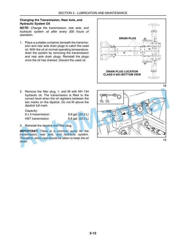 New Holland TC30 Tractor Operation and Maintenance Manual 87301232-4