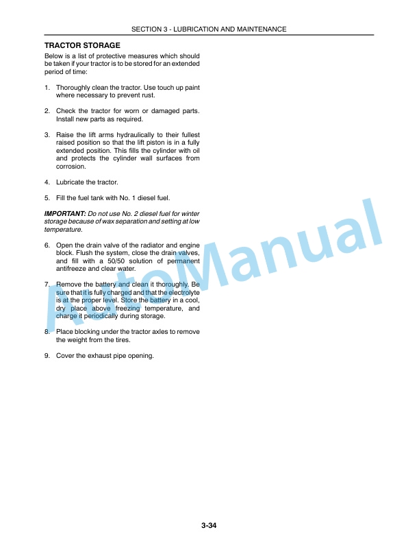 New Holland TC30 Tractor Operation and Maintenance Manual 87301232-5