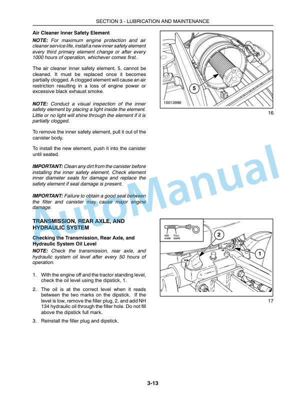 New Holland TC30 Tractor Operation and Maintenance Manual 87544702-4