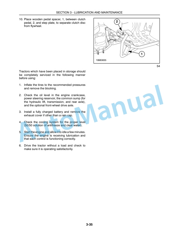 New Holland TC30 Tractor Operation and Maintenance Manual 87544702-5