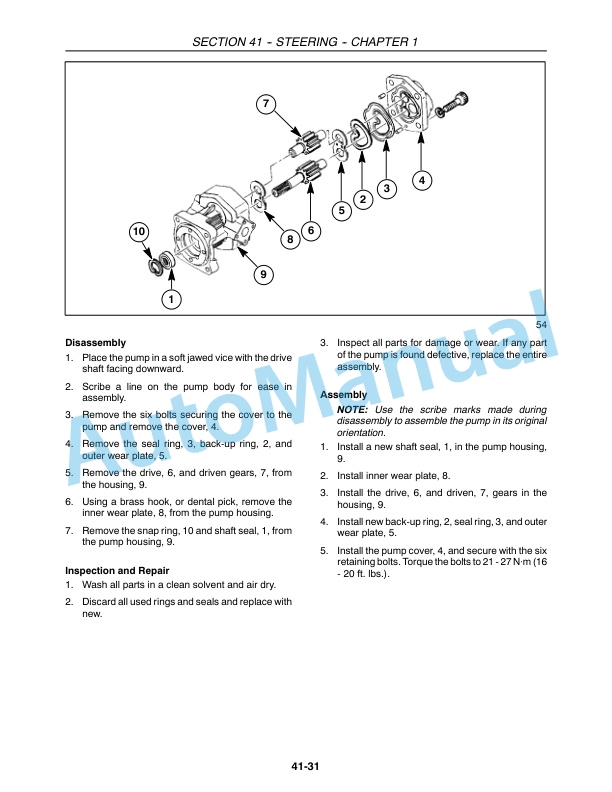 New Holland TC30 Tractor Repair Manual 87059165-5