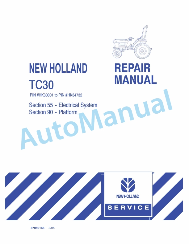 New Holland TC30 Tractor Repair Manual 87059166