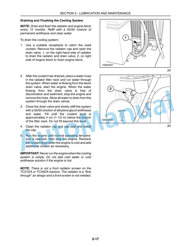 New Holland TC31DA, TC34DA Tractor Operation and Maintenance Manual 87544698-4