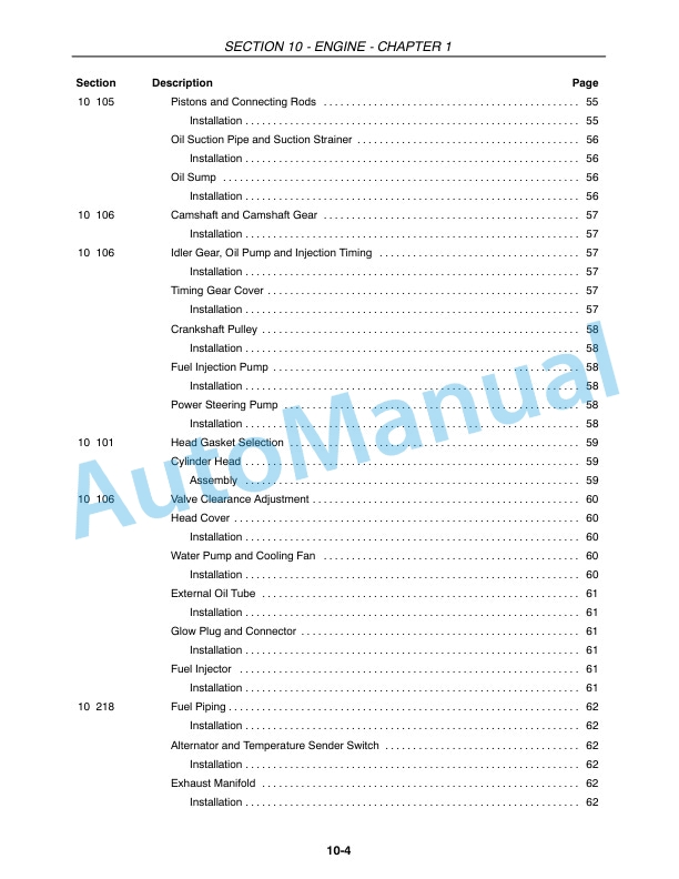 New Holland TC31DA, TC34DA Tractor Repair Manual 87531022-2