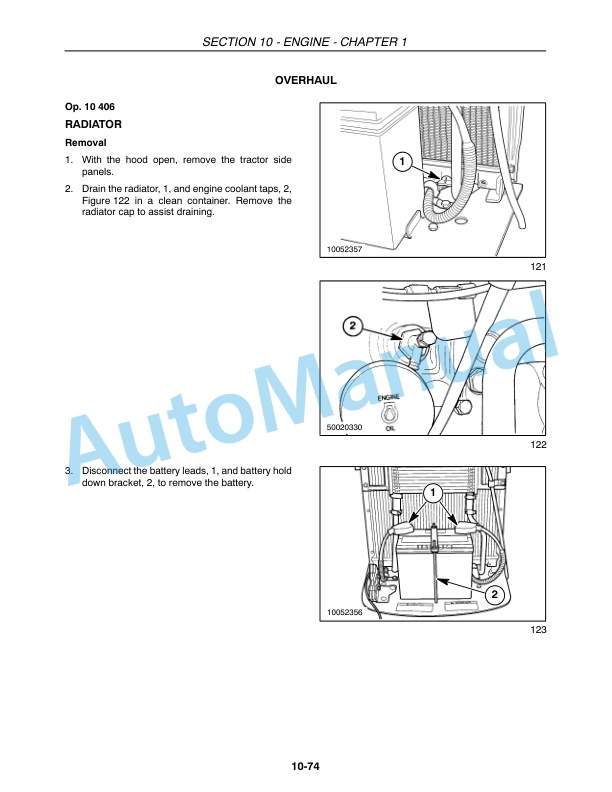 New Holland TC31DA, TC34DA Tractor Repair Manual 87531022-4