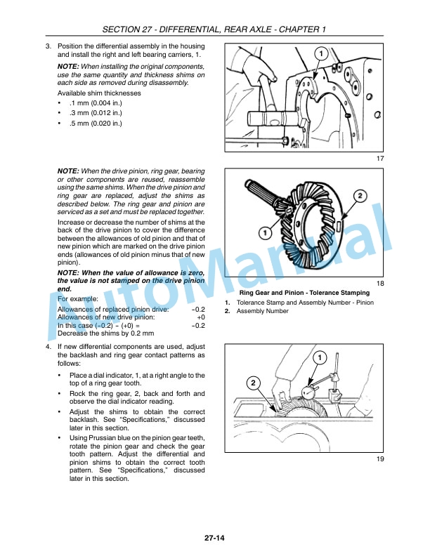 New Holland TC31DA, TC34DA Tractor Repair Manual 87531023-4