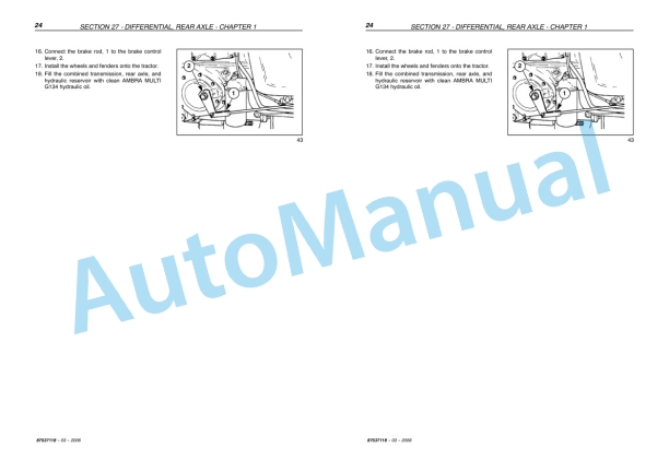 New Holland TC31DA, TC35DA Tractor Repair Manual 87537118-3