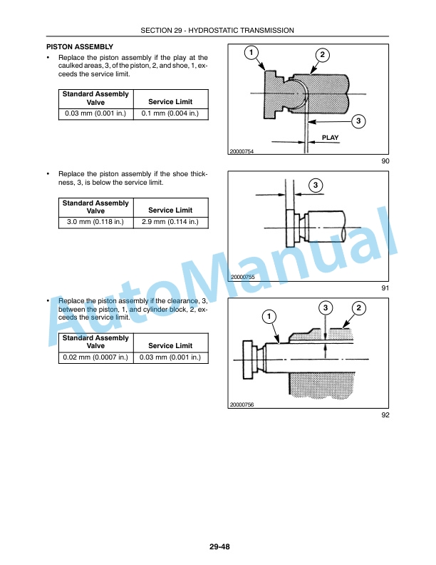 New Holland TC35, TC35D, TC40, TC40D, TC45, TC45D Competitive Comparison Repair Manual 86618106-3