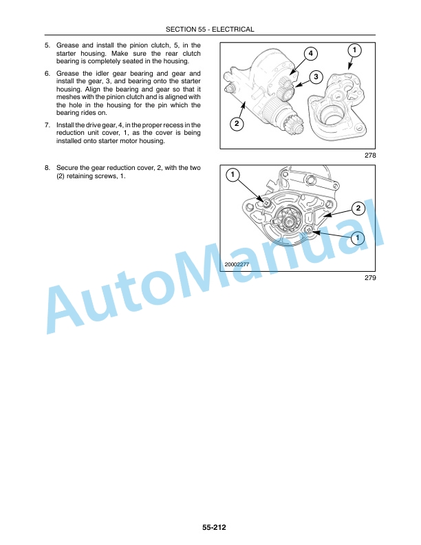New Holland TC35, TC35D, TC40, TC40D, TC45, TC45D Competitive Comparison Repair Manual 86618107-5
