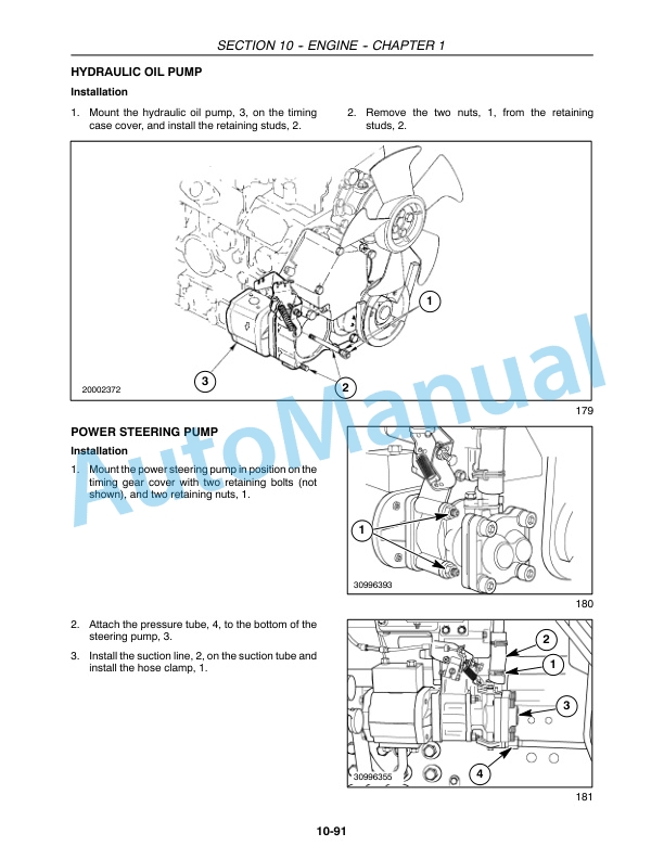 New Holland TC35A, TC35DA, TC40A, TC40DA, TC45A, TC45DA Tractor Repair Manual 87054260-4