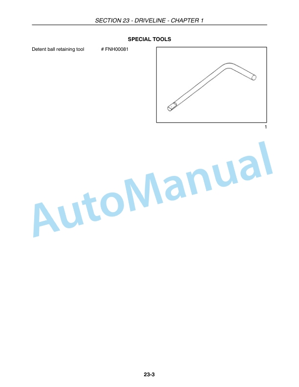 New Holland TC35A, TC35DA, TC40A, TC40DA, TC45A, TC45DA Tractor Repair Manual 87054261-3