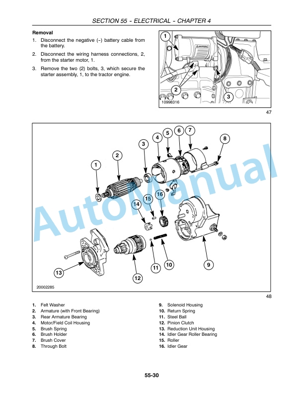 New Holland TC35A, TC35DA, TC40A, TC40DA, TC45A, TC45DA Tractor Repair Manual 87056433-5