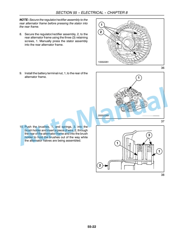 New Holland TC35A, TC35DA, TC40A, TC40DA, TC45A, TC45DA Tractor Repair Manual 87618715-5