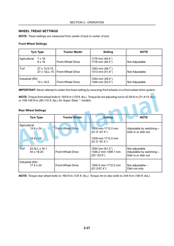 New Holland TC40DA, TC45DA Compact Tractor Operation and Maintenance Manual 6045357100-3