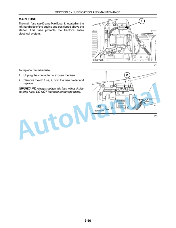 New Holland TC40DA, TC45DA Tractor Operation and Maintenance Manual 87304231-5
