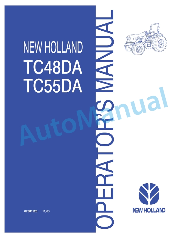 New Holland TC48DA, TC55DA Tractor Operation and Maintenance Manual 87301120