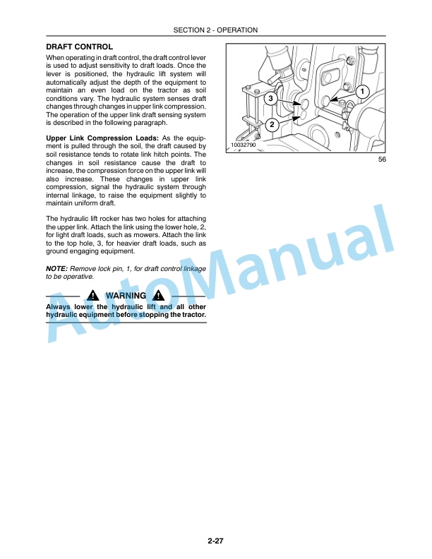 New Holland TC48DA, TC55DA Tractor Operation and Maintenance Manual 87544704-3