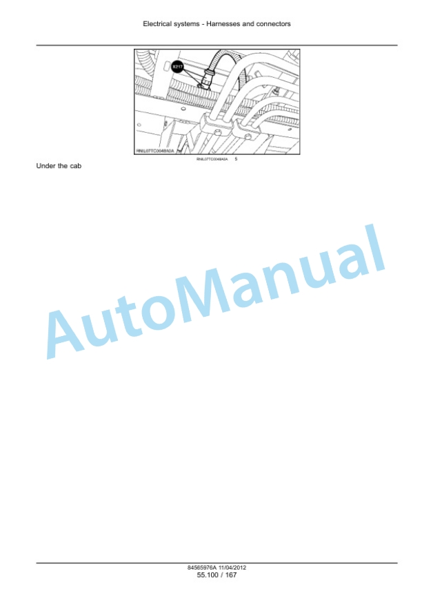 New Holland TC5040, TC5050, TC5060, TC5070, TC5080, TC5080 Hillside Service Manual 84565976A-4