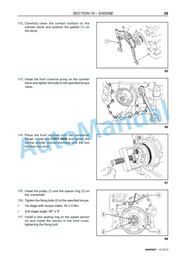 Alternative view of New Holland TC5070 Combine Service Manual 84465927