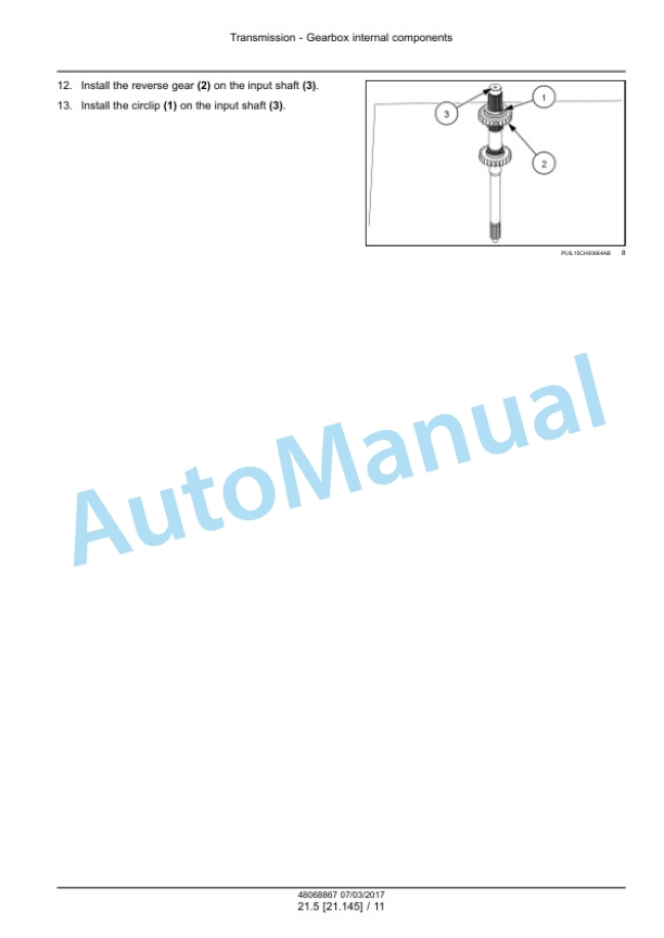 Alternative view of New Holland TC5.30 Combine Service Manual 48068867